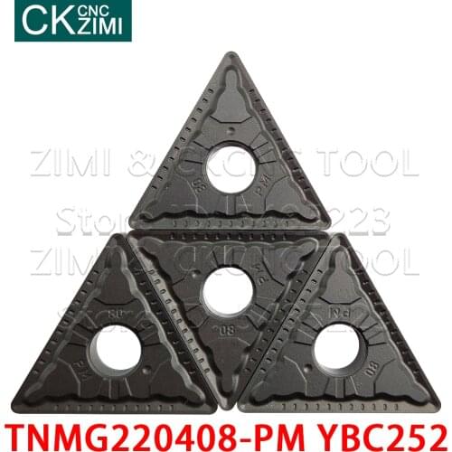 TNMG220408-PM YBC252 TNMG 220408 PM YBC252 Carbide Inserts External Turning Tools CNC cutting tools Metal lathe tools for steel