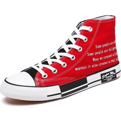 Boys Sport Shoes High Top Canvas Sneakers Men Designer Unisex Sneakers Flat Casual School Shoes Man 2021 Fashion