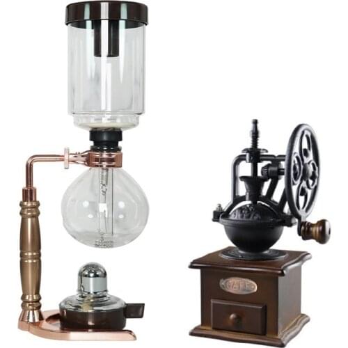 Coffeemaker Glass Type Coffee Machine Filter Siphon Coffee Maker Tea Siphon Pot Vacuum Household Cooking Siphon Pot Set