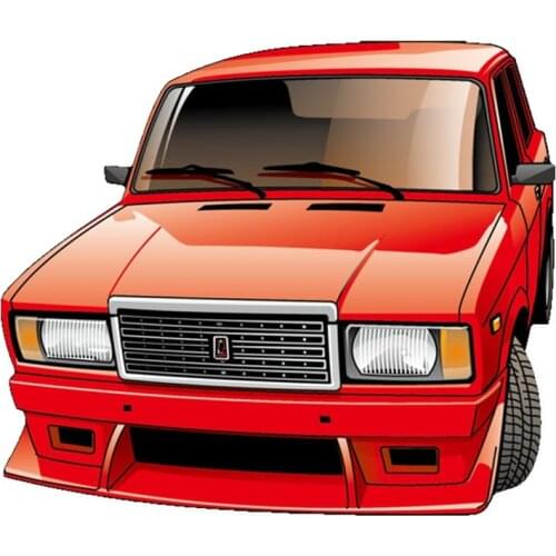 Personality VAZ 2107 Coloful Car Sticker and Decals for Bumper Window Trunk Motorcycle SUV Fine Decal Accessories PVC13x10cm