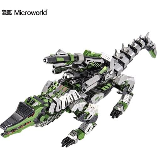 Microworld 3D metal puzzle Maesh Gavial Model kits DIY Laser Cut Jigsaw Model gift For Adult Educational Toys Desktop decor