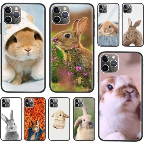 Cute White Baby Rabbits Sale Black Bumper Fashion Prime Art For Xiaomi Mi 10 11 9 10T Pro Lite Ultra Poco X3 F3 NFC CC9 Pro