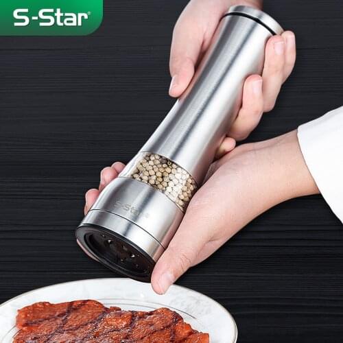 Stainless Steel Pepper Grinder Manual Black and White Pepper Pepper Sesame Grinder Pepper Seasoning Kitchen Utensils