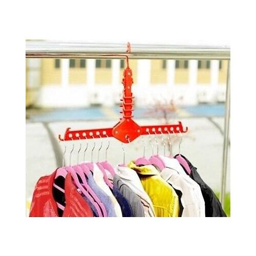 New Foldable Magic Clothes Multi Hanger Space Saving Folding Hook Rack Wardrobe Multifunction Organizer Multi Hook Clothes Rack