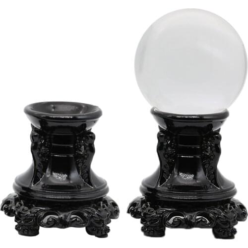 Resin Display Stand Crystal Glass Lens Ball Base Large Divination Photography Lensball 80mm 100mm Big Magic Sphere Globe Holder