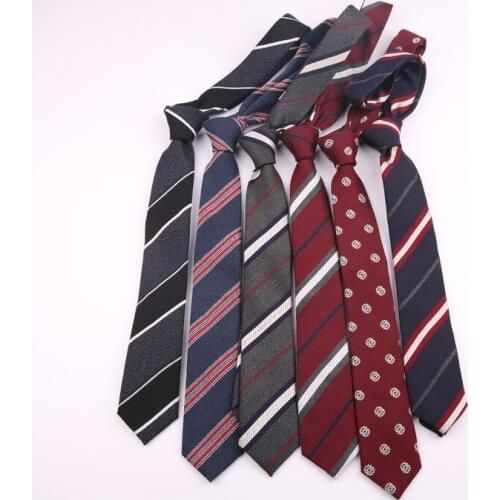 Casual cotton narrow version tie male casual polyester wire 6cm narrow female striped tie manufacturers