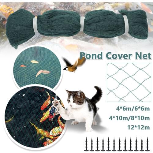 Pond Cover Net With Pegs Fish Protection Mesh Anti Bird Anti Leaves Cleaning Tools for Landscape Swimming Pool Protective Net