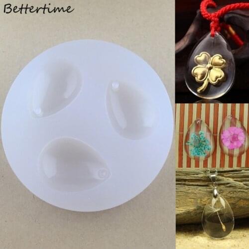 DIY Silicone Pendant Water Drop Gem Mold Resin Casing Craft Making Tool Jewelry