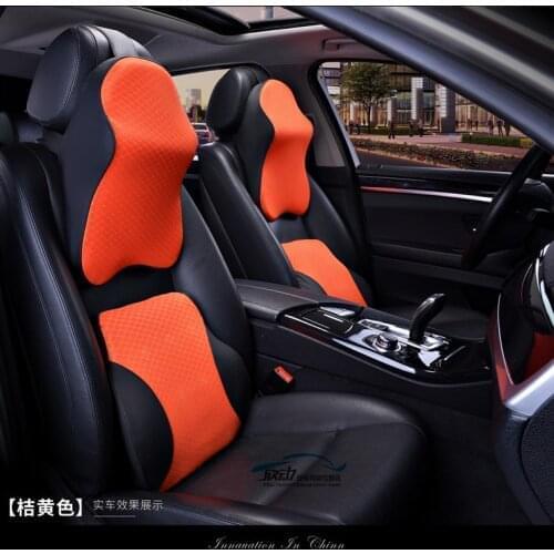 High Quality 3D Space Memory Foam Car Neck Pillow Head restraint in the car Headrest pillow automobile Auto neck pillow leather