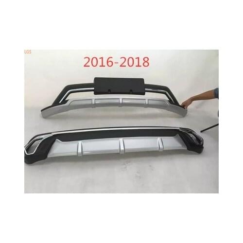 For Mitsubishi Outlander 2016-2019 High-quality ABS Engineering Plastics Front and rear bumpers Scratch protection Car styling