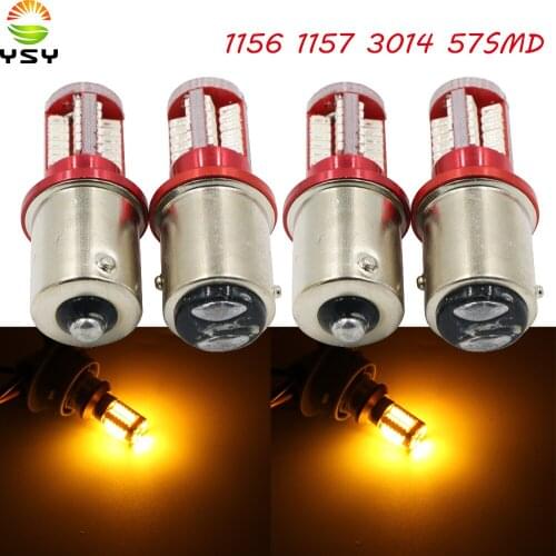 YSY 50X 1156 P21W 1157 7443 7440 led 168 192 w5w super bright 57 SMD 3014 LED Auto Wedge marker Light bulb Car Clearance lamp