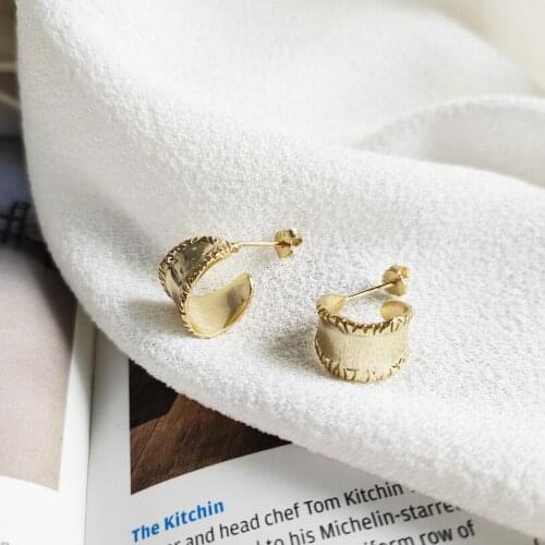 Simple Real 925 Sterling Silver Hoop Earrings for Women Fashion Silver Jewelry Wide Circle Loops Earring Bijoux Lovely Gift