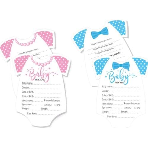 10 Pack Advice and Prediction Cards for Baby Shower Game Gender Neutral Boy or Girl New Parent Message Advice Book