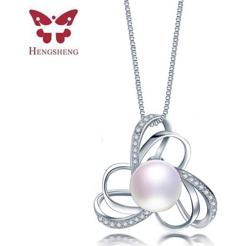 2019 HENGSHENG Big Cross Pearl Necklaces & Pendants For Women Sailor Moon Jewelry Fine Pearl Jewerly Gift natural pearl