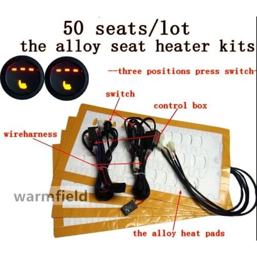 50 seats/lot,DHL free,The alloy seat heater kits,12V, car seat heated pads /car heater car heater
