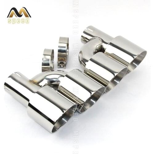 Accessories stainless steel black and bright face without marked h-type double outlet straight edge exhaust pipe tailpipe