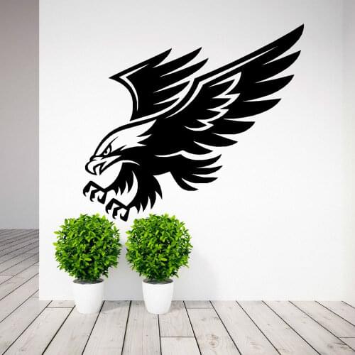 AMERICAN EAGLE BIRD OF PREY WALL ART STICKER DECAL STENCIL ANIMAL MURAL Bedroom Wall Decals Home Decor Wall Art Wallpaper D357