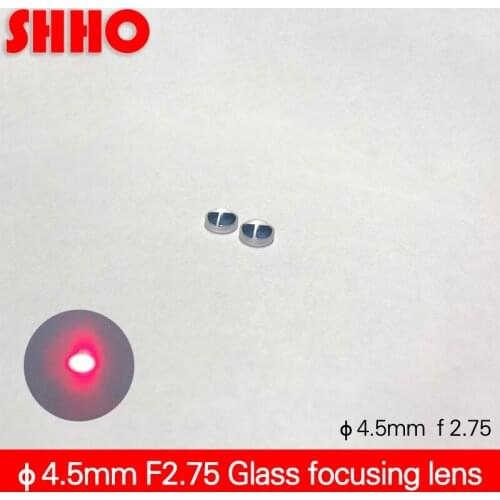 Diameter 4.5mm focus length 2.75mm aspherical glass coated lenses laser collimator accessories optical lenses manufacturer