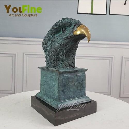 Bronze Sculpture Of An Eagles Head Bronze Eagle Statues Eagle Head Figurine Animal Bust Sculpture Garden Home Decor Ornament