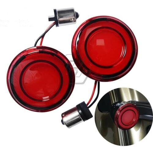 For Harley Touring Softail Dyna Sportster XL883 XL1200 Motorcycle Bullet Style LED Rear Turn Signal Conversions