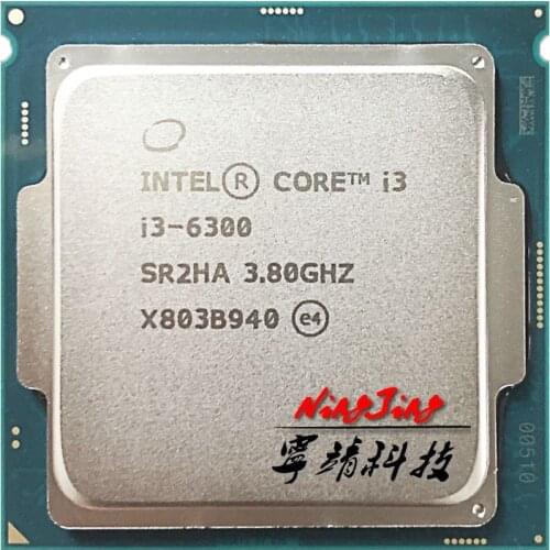 Intel Core i3-6300 i3 6300 3.8 GHz Dual-Core Quad-Thread CPU Processor 4M 51W LGA 1151