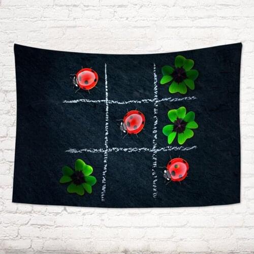 St. Patricks Day Tapestry Decor Lucky Shamrocks Clover Tapestry Wall Hanging for Bedroom Living Room Dorm Wall Cloth Tapestries