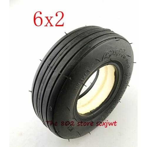 Good quality 6X2 Solid tire 6x2 non-Pneumatic tyre Electric Scooter Wheel Chair Truck Use 6" Tire Tyre F0 Pneumatic Trolley Cart