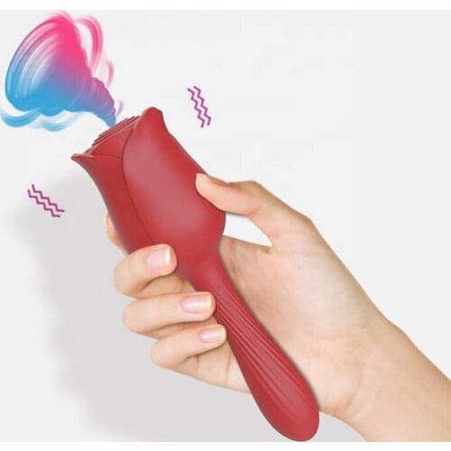 ISO BSCI factory wholesale red rose suck vibrator toy clitoral sucking vibrator rose vibrator