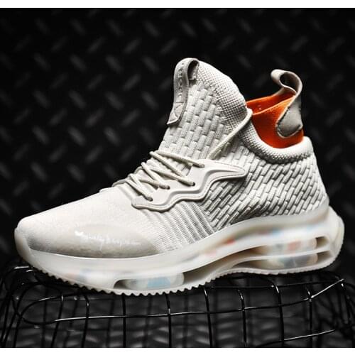 New Designing Three Air Cushion Fashion Sock Shoes Men Height Increasing Fashion Jogging Sneakers Flexible Anti-Slippery Zapatos