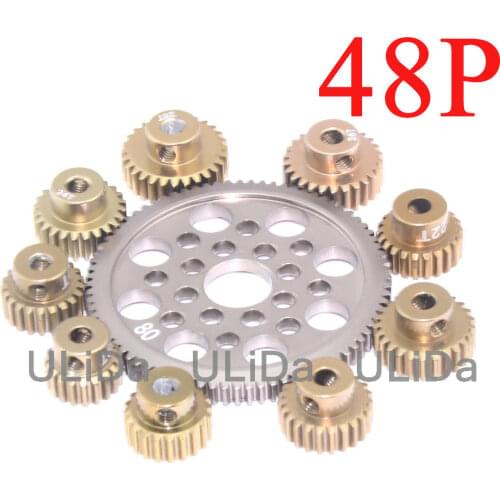 Metal 48P Spur Gear 92T 85T 80T Pinion 18T 19T 20T 21T 22T 23T 24T 25T 26T Motor Gears For Sakura R31 G31 SCX10 AX10 Traxxas HPI