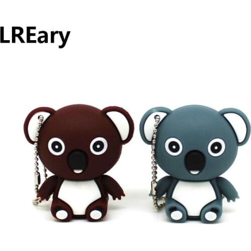 Cute Gray/Brown Australian Coala Koala bear USB Flash Drive 4GB/8GB/16GB/32GB PenDrive Lovely animals memory pen drive gift