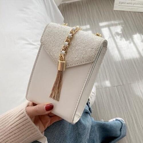 Fashion Chain Bag 2020 New Messenger bag Mini Mobile Phone bag Lady bag Shoulder bag Sequin Messenger Bag