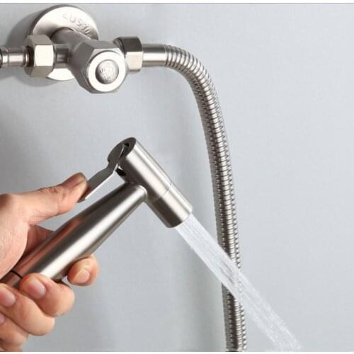 Handheld Toilet Bidet Sprayer Set Kit Stainless Steel Hand Bidet Faucet for Bathroom Hand Sprayer Shower Head Self Cleaning