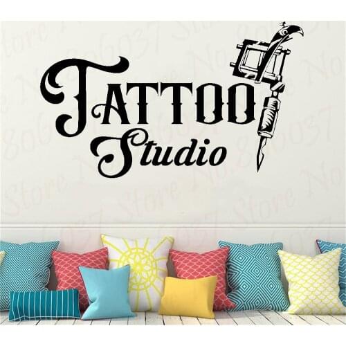 Tattoo Studio Wall Decal Living Room Fashion Style Home Decoration Cool Vinyl Beauty Salon Window Logo Removable Sticker WL1969
