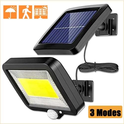 160LED Solar Powered Wall Light Park Courtyard Fence Street Garden Decoration Lamp Outdoor Waterproof PIR Motion Sensor Lighting