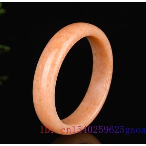 Jade Bangle Bracelet Natural Amulet Men Jewelry Women Chinese Fashion Jadeite Charm Pink Gifts