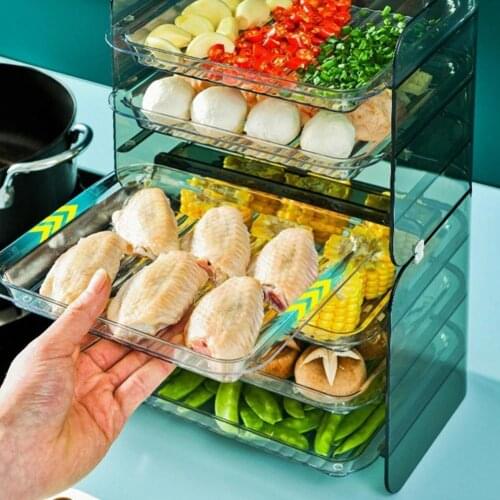 New European-style transparent preparation plate, kitchen side dish rack, creative can be superimposed on simple vegetable dishe