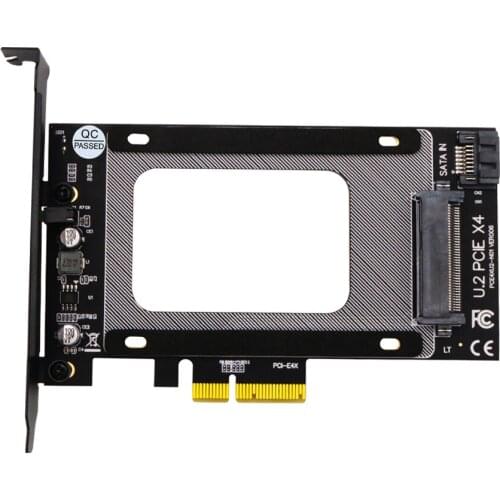 PCIE Riser Card 4X To U.2 SFF-8639 Adapter U.2 NVME SSD PCI Express Card Support Win 7/Win 8 Win 10 32/64 Bit
