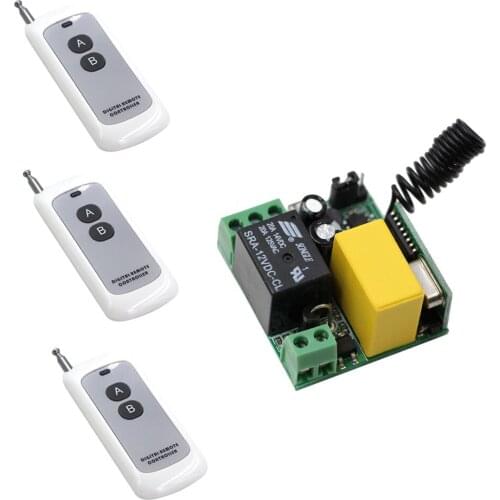 AC 220V 1CH 1 CH Wireless Relay Remote Control Light Switch Micro Radio Switch Remote Transmitter Receiver 315Mhz/433Mhz