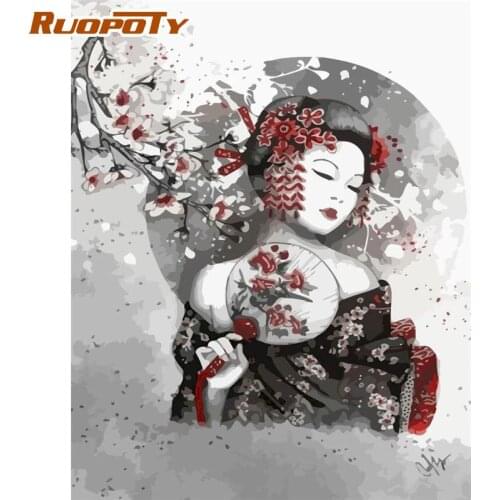 Paint By Numbers For Adults Figure painting DIY Unframe Coloring By Numbers Girls Picture For Living Room Home Decoration