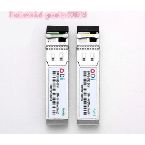 SFP 10G LC 20KM 1270nm/1330nm Industrial grade Single Fiber SFP Optical Module SFP Transceiver Industrial grade -40-85 Celsius