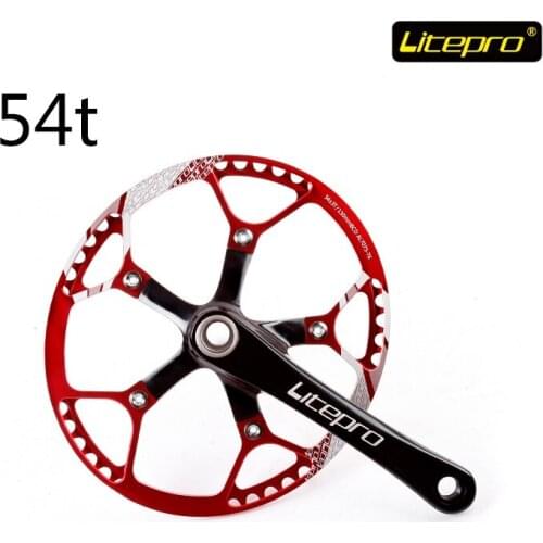 Litepro 54T Plus Minus 3 20 Inch Folding Bike Crank Chain wheel Integrated type Ellipse Bicycle Refiting Accessory