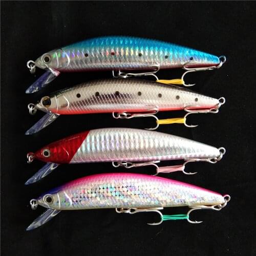 Swolfy 4pcs 12cm 40g Big Minnow Fishing Lure Sinking Artificial Hard Bait 3D Eyes Fishing Crankbait Wobblers Fish Pesca