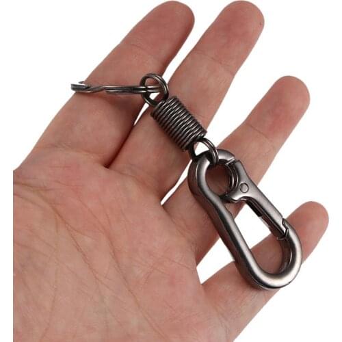 TiOODRE Popular Car Keychain Strong Carabiner Shape Climbing Hook Key Chain Rings Stainless Steel Man Gift Auto Interior Things