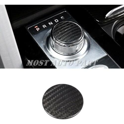 Carbon Fiber Interior Gear Shift Head Cap Cover Trim For Land Rover Range Rover Sport 2014-2017 1pcs Car Decoration Car Trim