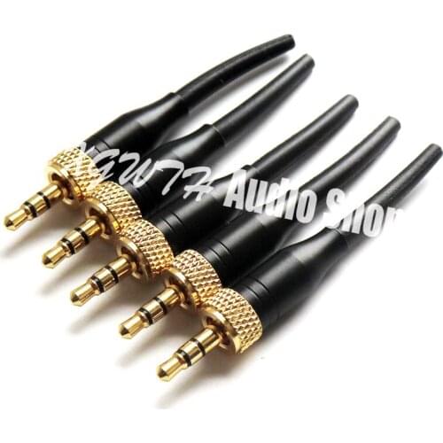 1/8 3.5mm Male Lock Stereo Audio Adapter Microphone Connector for Sennheiser Sony Headset Tie Clip Lavalier Mics Microphone DIY