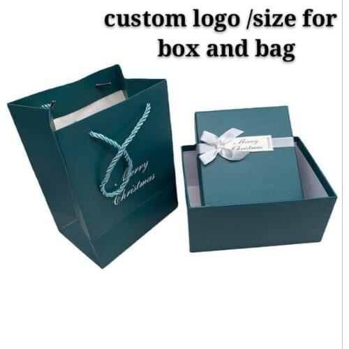 1000pcs custom gift luxury paper box and paper bag Packaging Display Christmas Gift Box for Women Can Custom logo