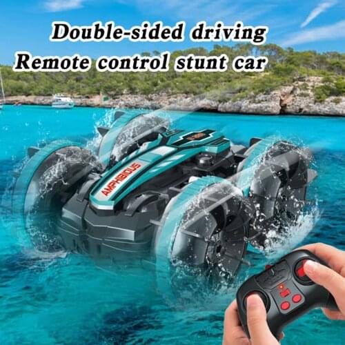 2.4 GHz 4WD RC Car Amphibious Waterproof Remote Control Car 360° Spins RC Car Remote Control Off Road Car Toy for Kid