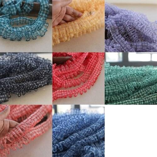 3cmx5m Mesh Small Plaid Clothes Decorative Lace Handmade DIY Clothing Curtains Accessories Lace