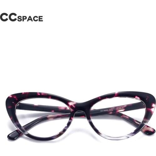 46721 Retro Acetate Cat Eye Glasses Frame Men Women Optical Fashion Computer Glasses